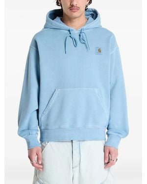 Carhartt Nelson Logo-Patch Hooded Sweatshirt - Blue