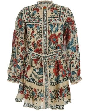 FARM Rio Print-Floral Button Mini Dress - Multicolour