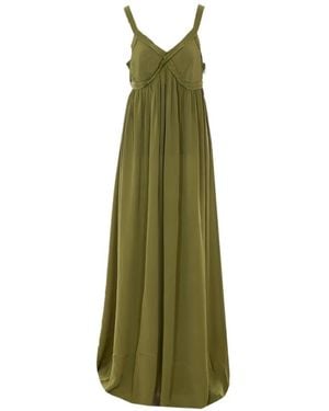 Essentiel Antwerp "Jacobean" Maxi Babydoll Dress - Green