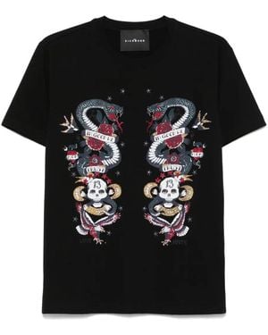 John Richmond Graphic-Print T-Shirt - Black