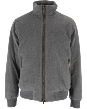 Peserico Ribbed-Trim Jacket - Gray