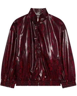 Gcds Giacca Con Zip - Rosso