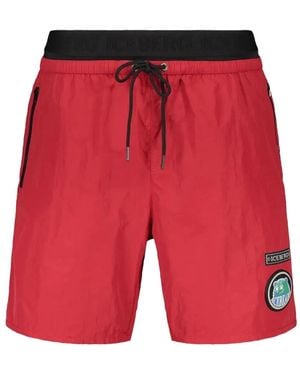 Iceberg Short De Bain À Patch Logo - Red