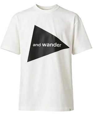 and wander T-Shirt Met Logoprint - Wit