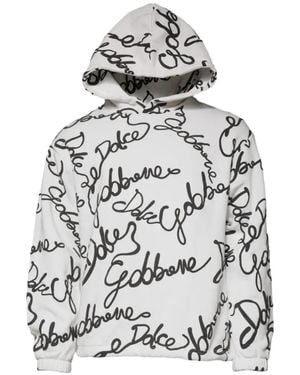 Dolce & Gabbana Hoodie À Logo Imprimé - White