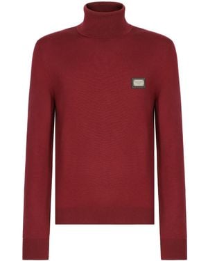 Dolce & Gabbana Dg Essentials タートルネックセーター - レッド
