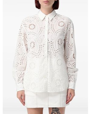 MC2 Saint Barth Broderie-Anglaise Shirt - White