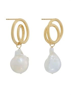 Completedworks Baroque-Pearl Drop Earrings - White