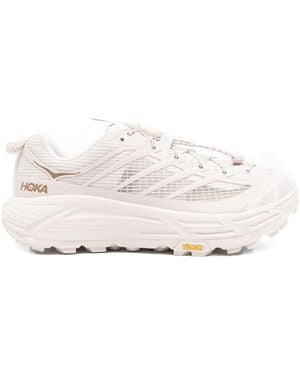 Hoka One One Lace-Up Mesh Trainers - Natural