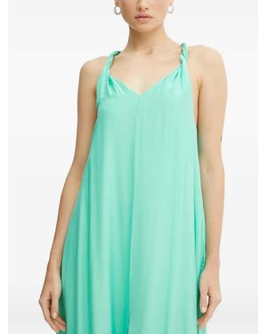 Patrizia Pepe Braided-Back Maxi Day Dress - Blue