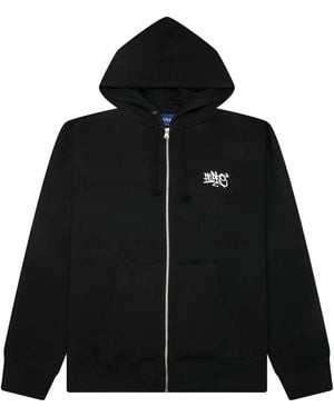 AWAKE NY Zip-Up Embroidered Hoodie - Black