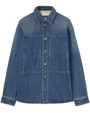 Jil Sander Drop-Shoulder Denim Shirt - Blue