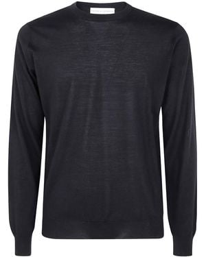 FILIPPO DE LAURENTIIS Crew-Neck Long-Sleeve Jumper - Blue