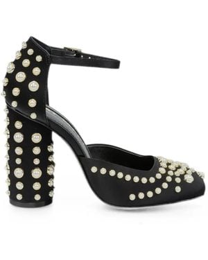 Kat Maconie Pearl-Embellishment Pumps - Black