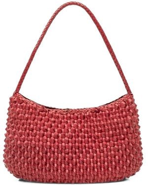 Dragon Diffusion Basil Woven Leather Tote Bag - Red