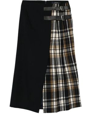 The Seafarer Pleated Midi Skirt - Black