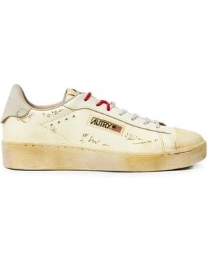Autry Dallas Leather Sneakers - Natural