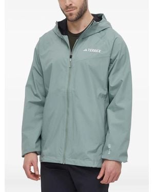 adidas Hooded rain jacket - Azul