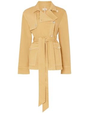 Temperley London Belted Wrap Denim Jacket - Natural