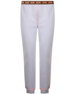 Moschino Logo-Waistband Track Trousers - Blue