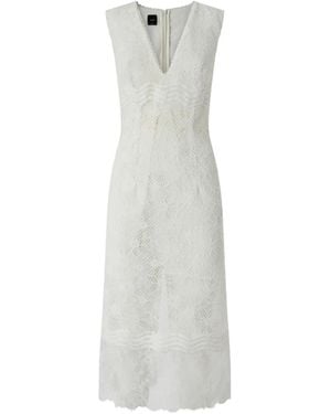 Pinko Lace Dress With V-Neck - White