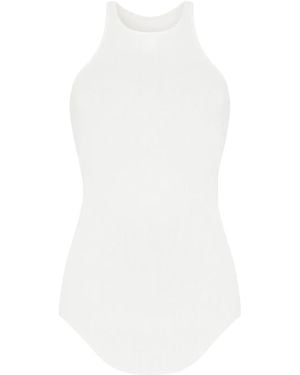 Rick Owens リブ タンクトップ - ホワイト