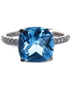 Lisa Nik 18Kt Swiss Topaz Ring - Blue