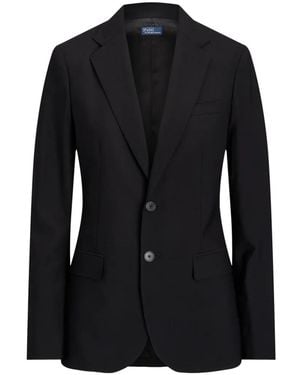 Polo Ralph Lauren Single-Breasted Flapped Blazer - Black