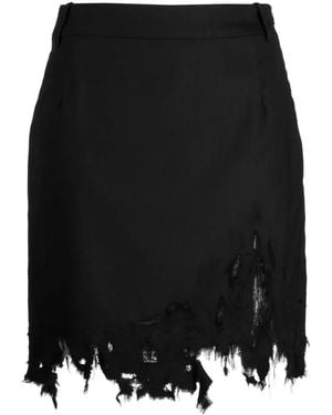 Natasha Zinko Distressed Office Skirt - Black