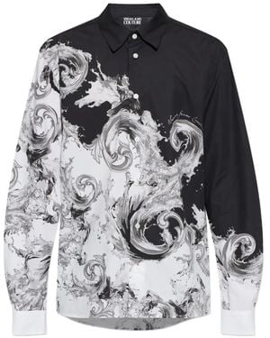 Versace Jeans Couture Graphic Cotton Shirt - Grey