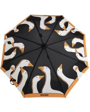 Moschino Ombrello Con Stampa - Nero