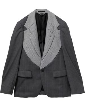 Comme des Garçons Pinstripe Panel Jacket - Black