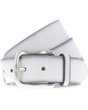 BGM LABEL Buckle-Fastening Belt - White