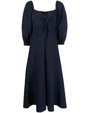 Cinq À Sept Kristina Bishop-Sleeves Midi Dress - Blue