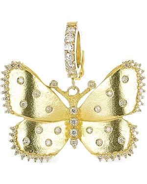 Tanya Farah Grand Pendentif Butterfly Enhancer Serti De Diamant - Metallic