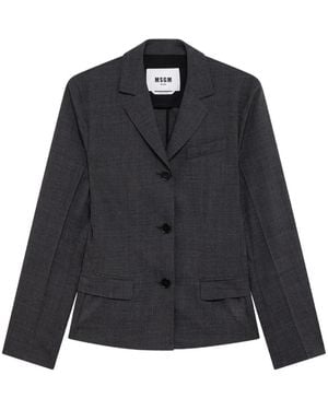MSGM Single-Breasted Blazer - Black