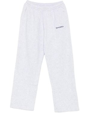 Sporty & Rich Logo-Embroidered Track Trousers - White