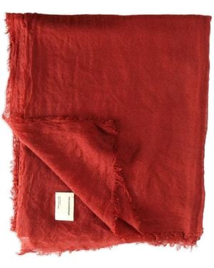 Frenckenberger Fringed Scarf - Red