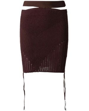 ANDREADAMO Cut-Out Skirt - Purple