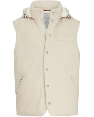 Brunello Cucinelli Wool Padded Vest - White
