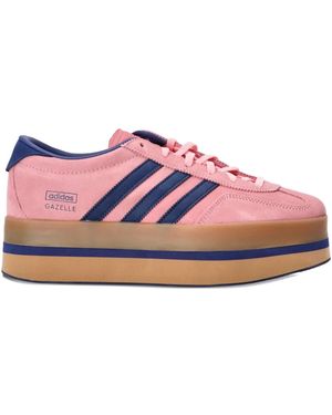 adidas Gazelle Stack Platform 3-Stripes Trainers - Pink