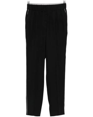 Peserico Side-Stripe Cropped Trousers - Black