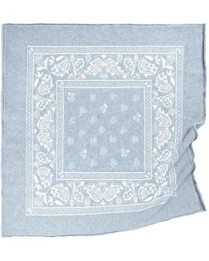 Barrie Bandana En Cachemire - Bleu