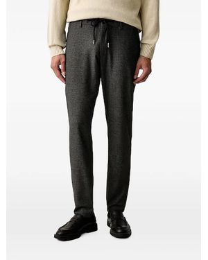 Joop! Micro-Patterned Drawstring Tailored Pants - Black