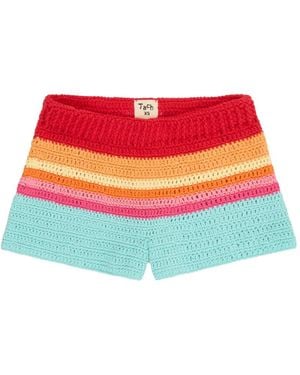 TACH Ursula Gehaakte Shorts - Rood