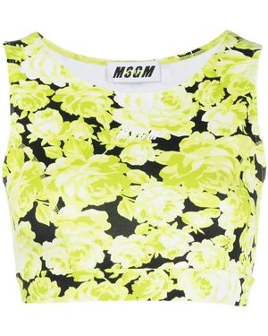 MSGM Top Mit Print - Grün