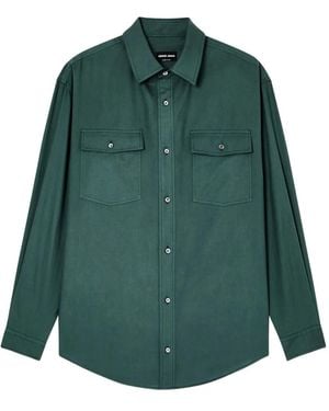 Giorgio Armani Long-Sleeve Shirt - Green