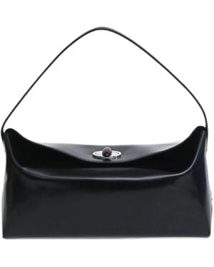 Christopher Esber Doba Quartz Turnlock Shoulder Bag - Black