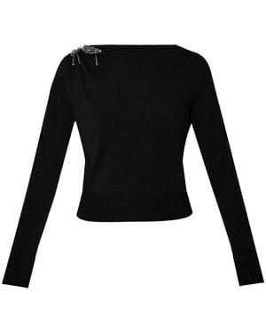 Erdem Cropped Sweater - Black