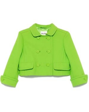 Miu Miu Natté Jacket - Green